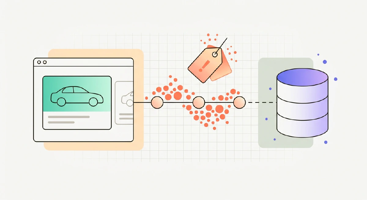 Annonces de voitures d'occasion provenant de multiples plateformes convergeant vers un pipeline de données unifié