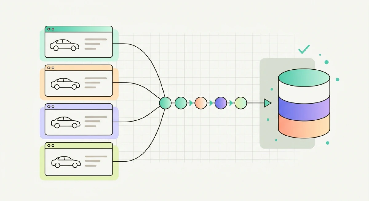 Carte de couverture du marché français avant et après montrant la transformation d'une couverture éparse à une couverture complète des données