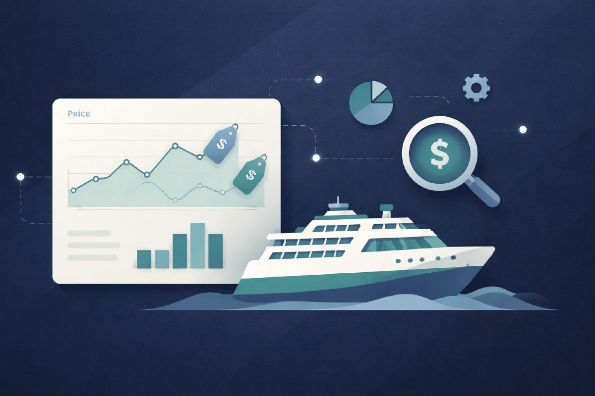 Tableau de bord tarifaire automatisé montrant les tendances des tarifs concurrents
