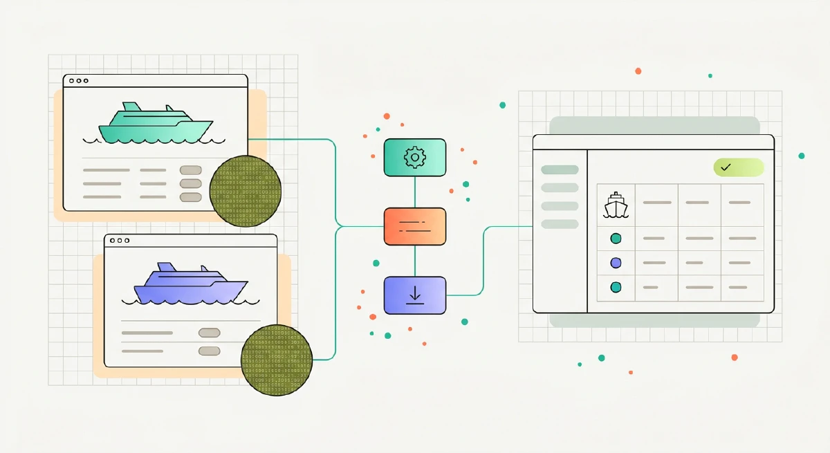 Price tracking system monitoring multiple ferry operators